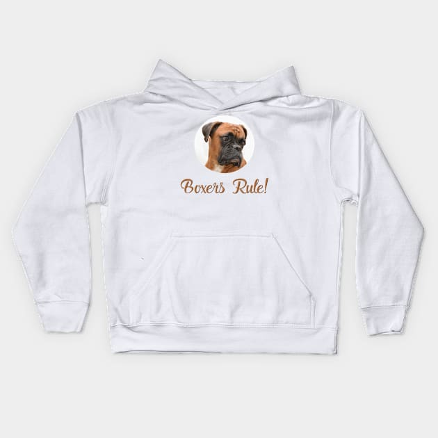 Boxers Rule! Kids Hoodie by Naves